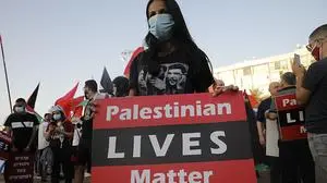 Auch in Israel selbst kam es zu Solidaritätsbekundungen mit den Palästinensern 