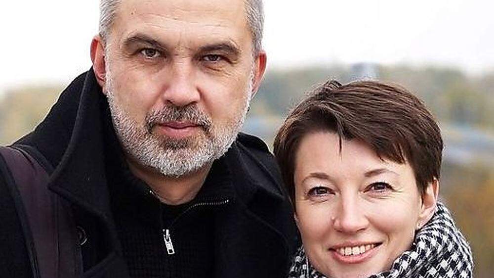 Alhierd Bacharevič (46) und seine Frau Julia Cimafiejeva (38) sind &quot;Writers in Exile&quot; in Graz