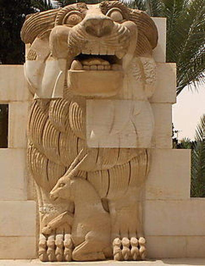 Löwenskulptur aus dem Allat-Tempel in Palmyra