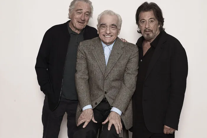 Dafür versammelte er Leinwandhelden um sich: Robert De Niro (links), mit dem er gemeinsam den Hollywood-Olymp erstieg und Al Pacino, der erstmals in einem seiner Filme mitwirkt