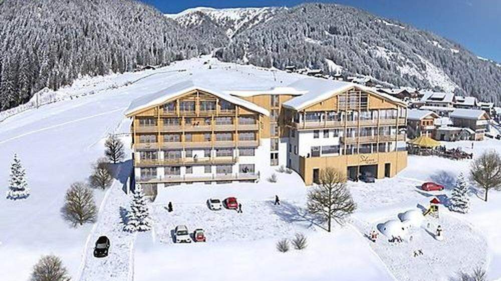 Das Almfamily-Hotel Scherer entsteht bei der Talstation des Himbeergoll-Liftes. Es wird ein Familienbetrieb, in dem Kinder besonders willkommen sind 	