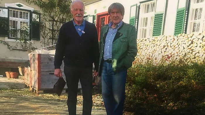 Opfer Elmar Arlic mit seinem besten Freund, dem pensionierten Richter Ferdinand Schönbacher