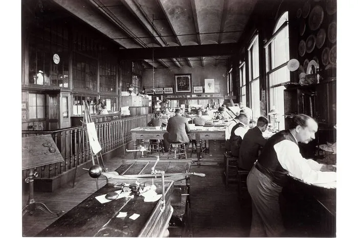 Das Tiffany-Design-Studio am Union Square im Jahre 1887.