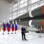 Kriegsherr Wladimir Putin bei einer Rede im Kosmodrom Wostotschny im April 2022