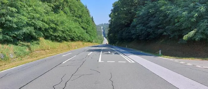 Die B 76 im Johngraben wird oft als Rennstrecke missbraucht