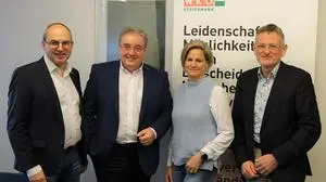 Regionalstellenleiter WKO-Weiz Andreas Schlemmer, Regionalstellenobmann Weiz Vinzenz Harrer, Regionalstellenobmann Vertreter und Unternehmer Manuela Kuterer und Bernhard Stranzl