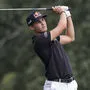 GREENSBORO, NC - AUGUST 14: Matthias Schwab tees off on the 16th hole during the second round of the Wyndham Championshi