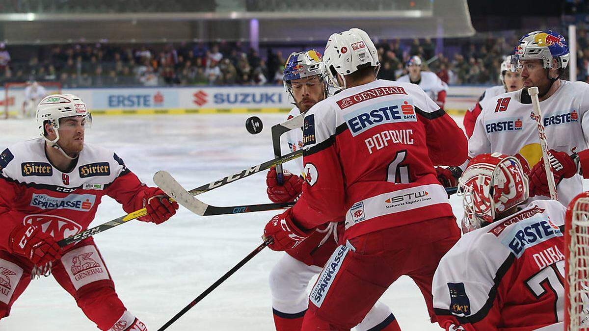 Heiß hergehen wird es heute zwischen dem KAC und Salzburg