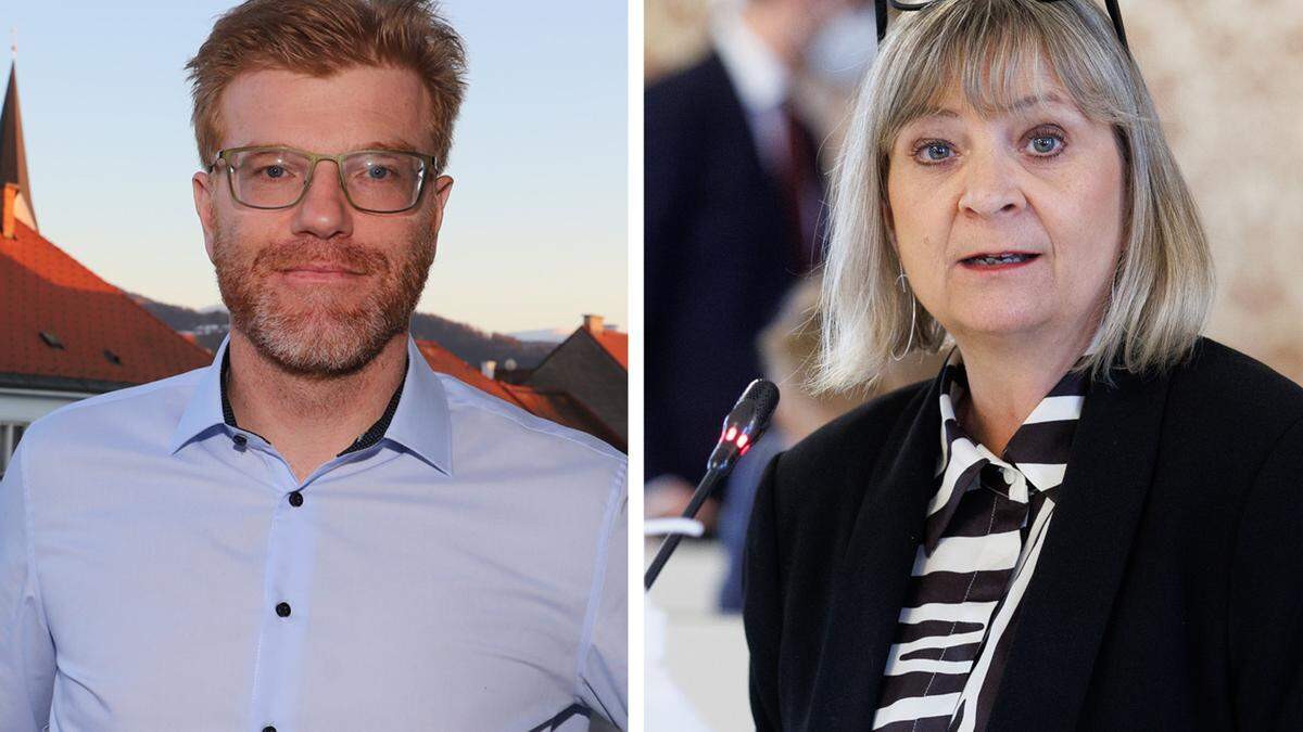 Knittelfelds Bürgermeister Harald Bergmann (SPÖ) und die steirische KPÖ-Klubobfrau Claudia Klimt-Weithaler