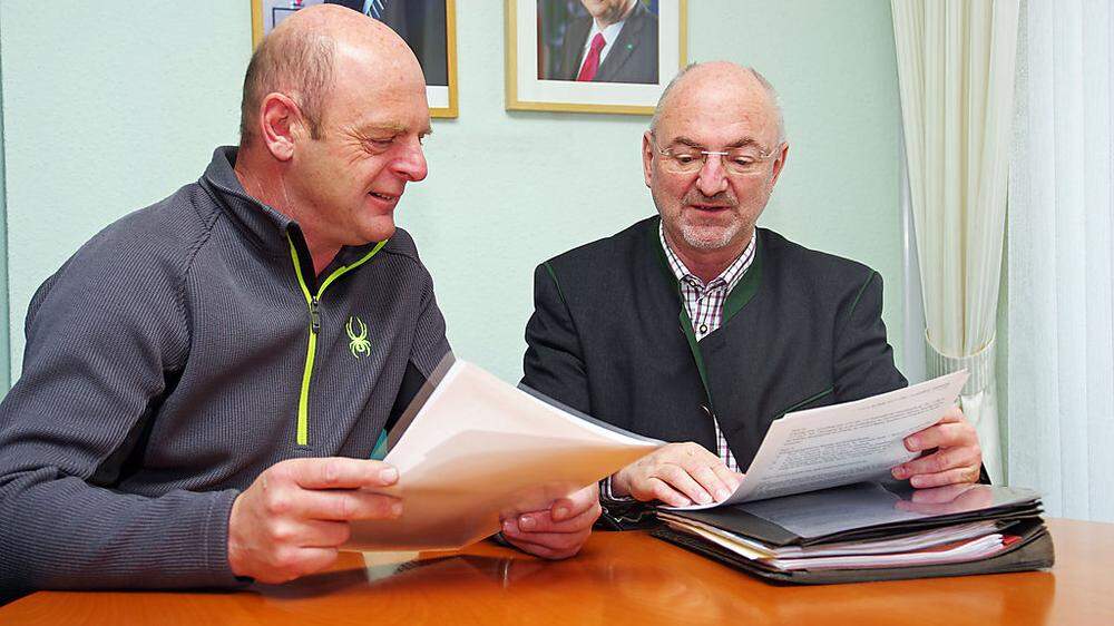 Bürgermeister Manfred Seebacher (rechts) und sein Vize Michael Wallmann leiten seit einem Jahr die Geschicke von Mariazell