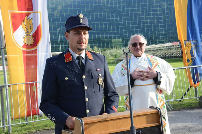 FF Nötsch Kommandant Christian Druml bei seiner Festansprache.