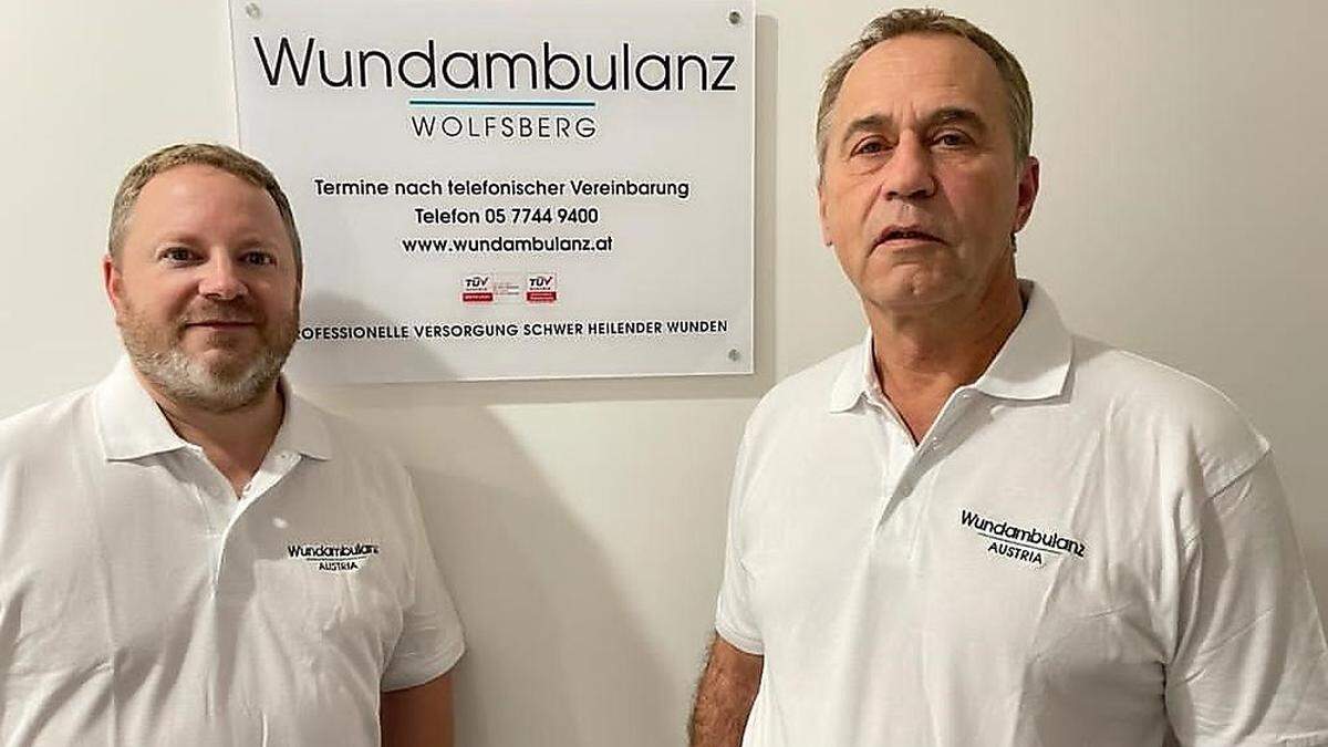 Die zertifizierten Wundmanager Felix Madar und Dieter Ponweiser (von links)