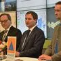 Harald Eitner (Katastrophenschutzabteilung), Michael Schickhofer und Martin Weber (Zivilschutzverband)
