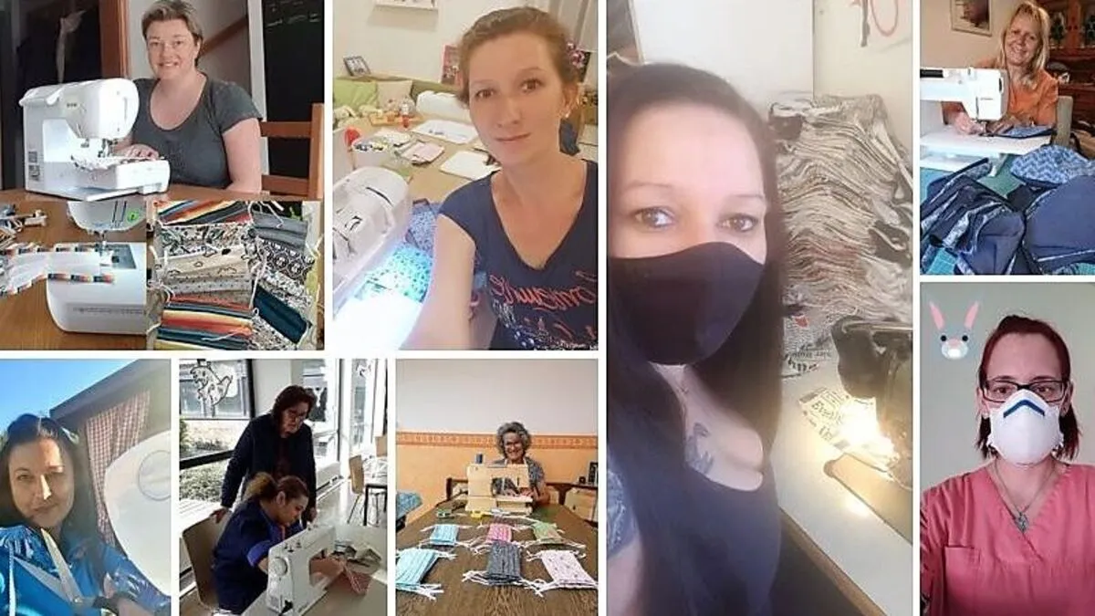 Trabocher und Leobener "Nähbienen" stellen sich in den Dienst der Gesundheit und schneidern MNS-Masken