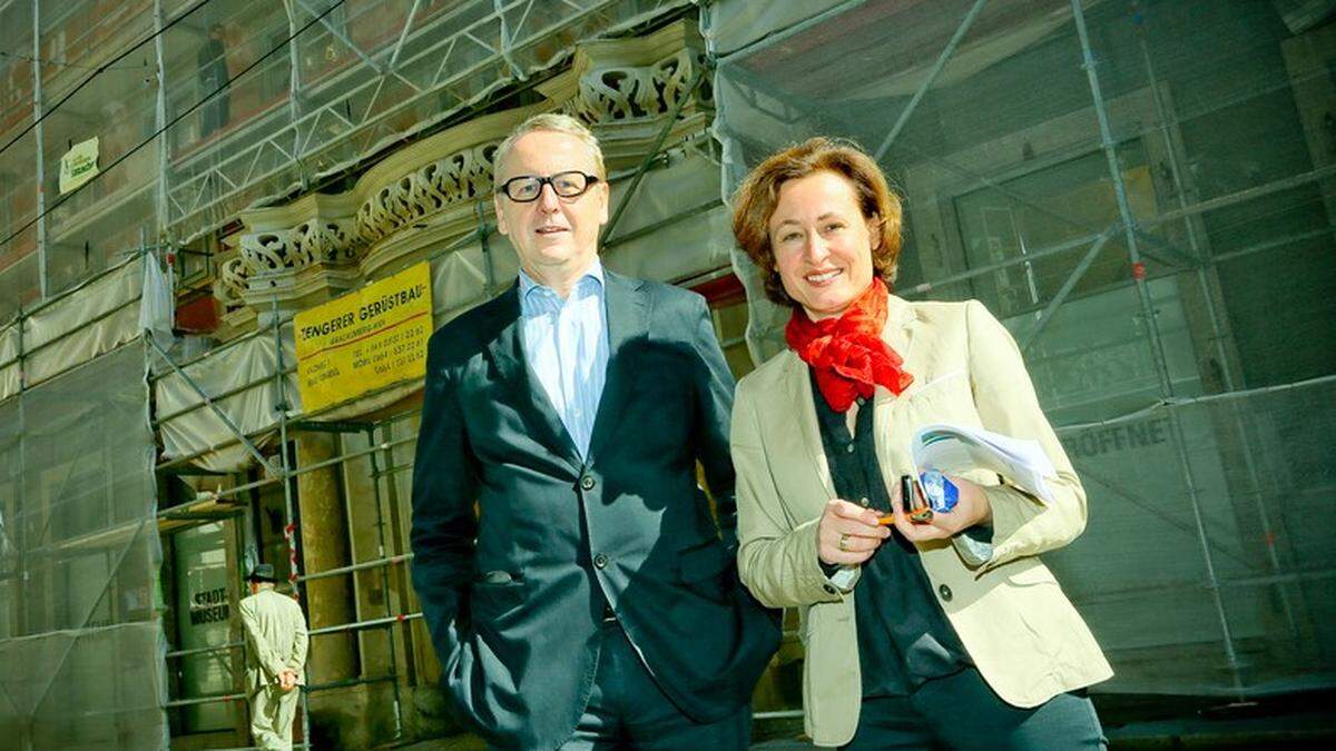 Die Direktoren des GrazMuseums waren vor &quot;weiterem Verfall&quot; von Zeugnissen der Grazer Geschichte: Otto Hochreiter und Sibylle Dienesch