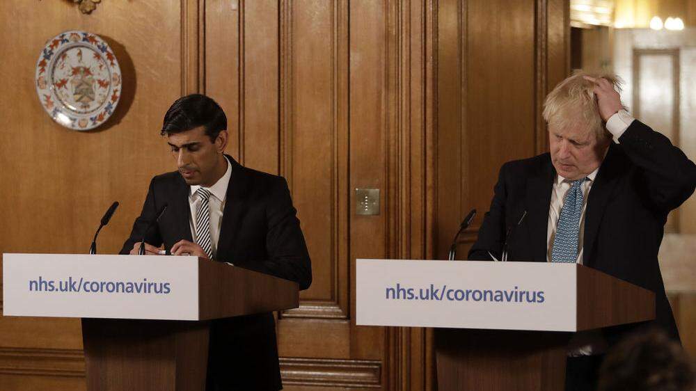 Finanzminister Rishi Sunak mit Premier Boris Johnson.