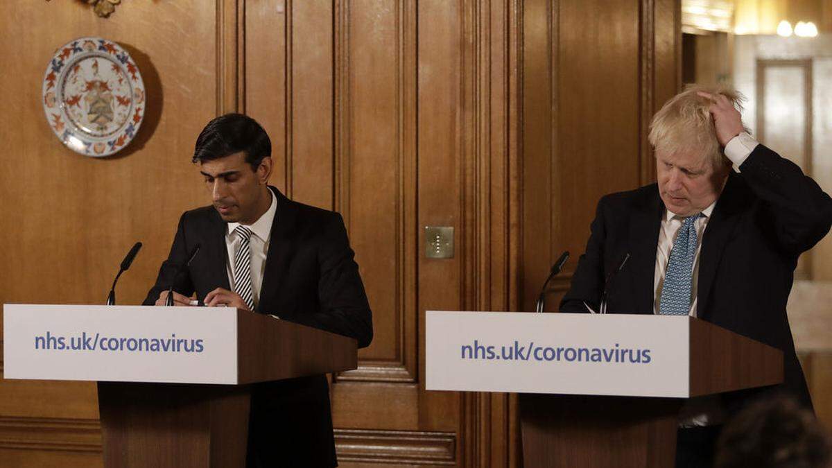 Finanzminister Rishi Sunak mit Premier Boris Johnson.