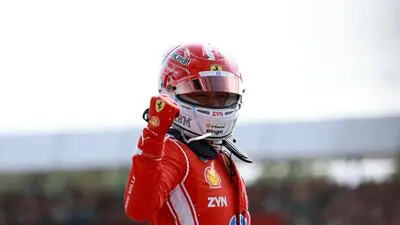Charles Leclerc jubelte in Silverstone