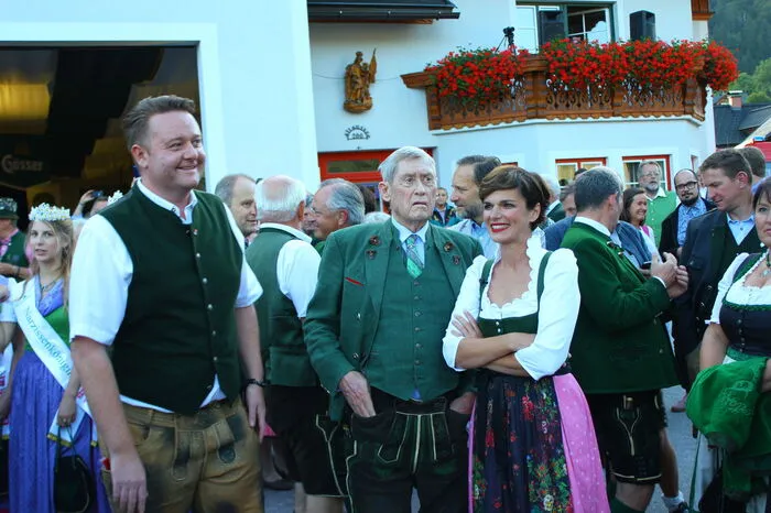 NRabg. Mario Lindner mit Hannes Androsch und SP-Chefin Pamela Rendi-Wagner