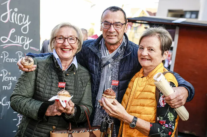Mit Sissy Rosam und Helmut Stöflin schauten auch zwei ehemalige Mitarbeiter vorbei, mit Sieglinde Liebhart eine langjährige Mitarbeiterin.