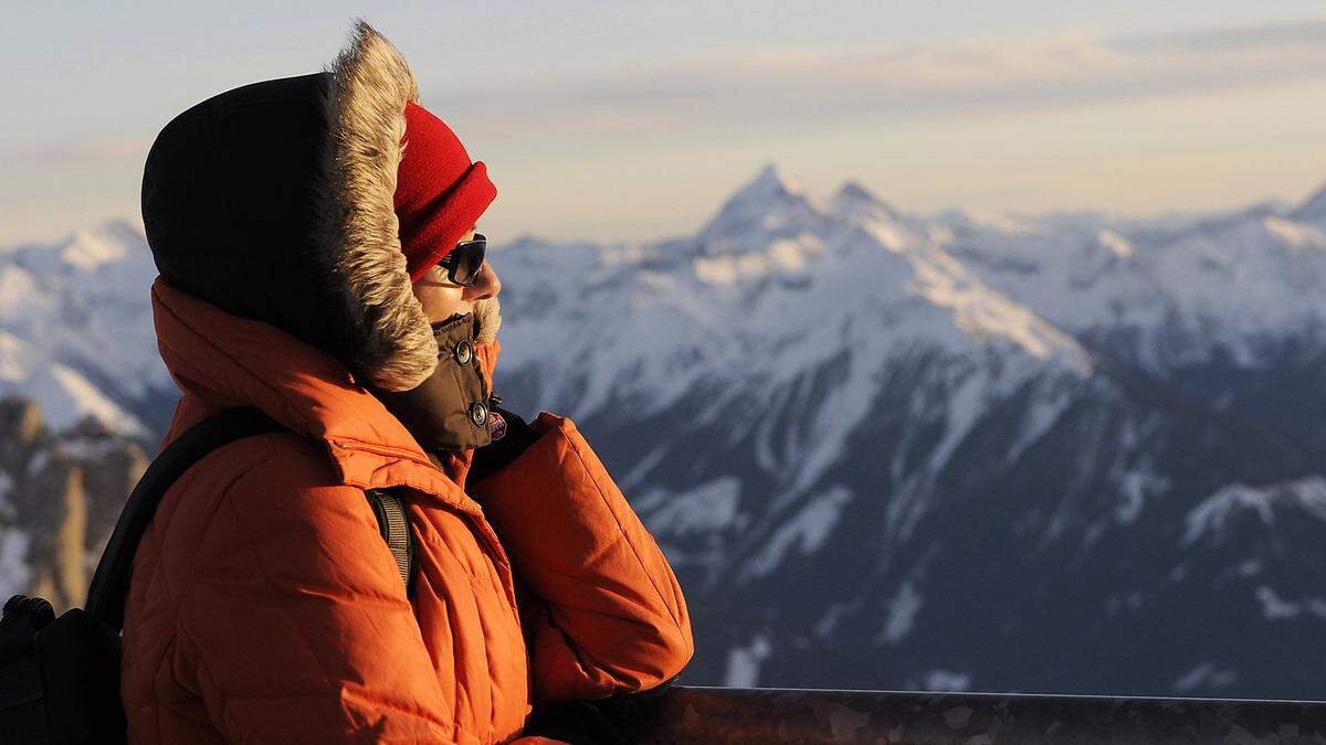 Hoch droben auf den Bergen gibt es vielleicht ein Winterfeeling