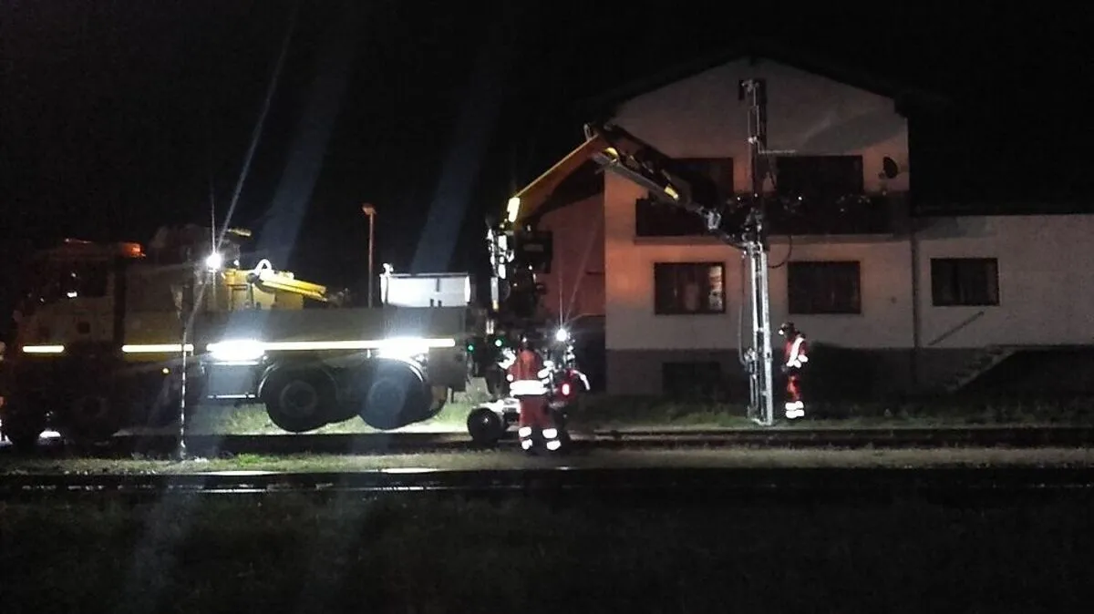 Sondierungspfähle werden gesetzt