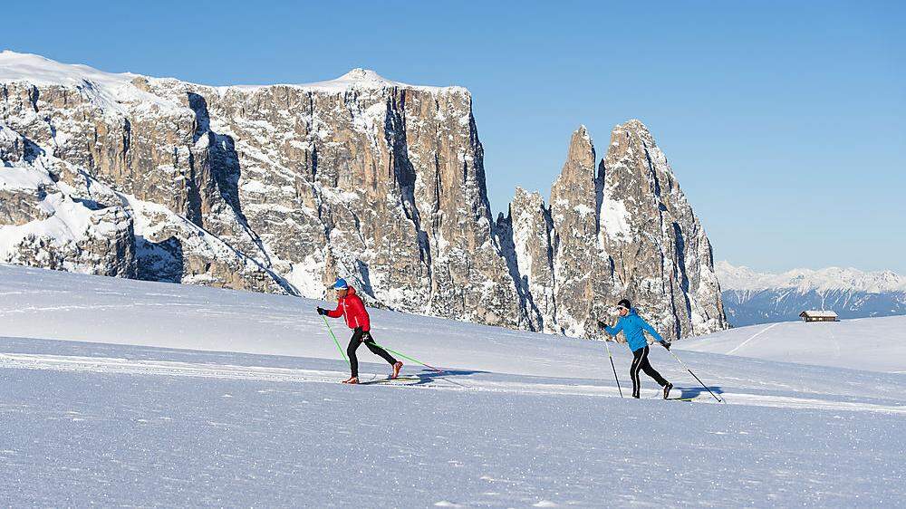 Die Seiser Alm ist ein Paradies für alle Wintersportler