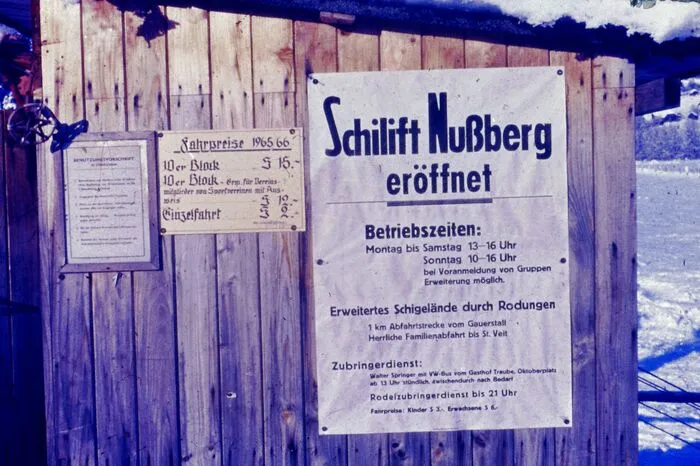Eine Einzelfahrt kostete in der Saison 1965/66 2 Schilling.