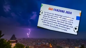 Dunkle Wolken über der Fanzone