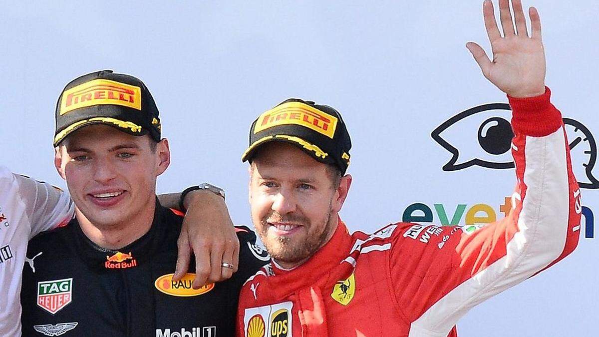 Max Verstappen und Sebastian Vettel