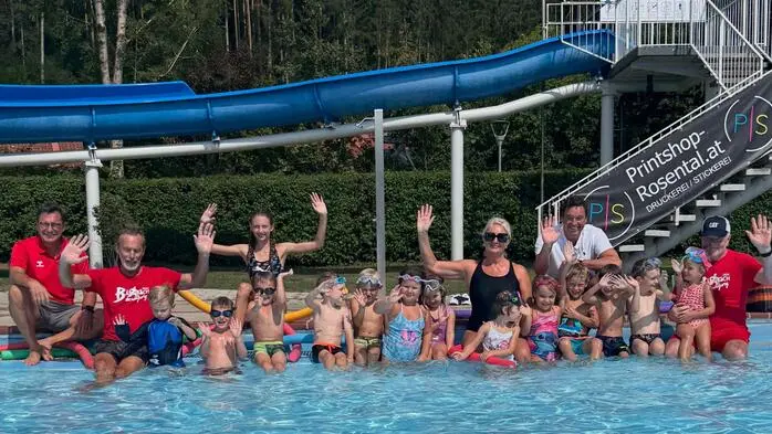 Der Spaß kam beim Schwimmkurs auch nicht zu kurz