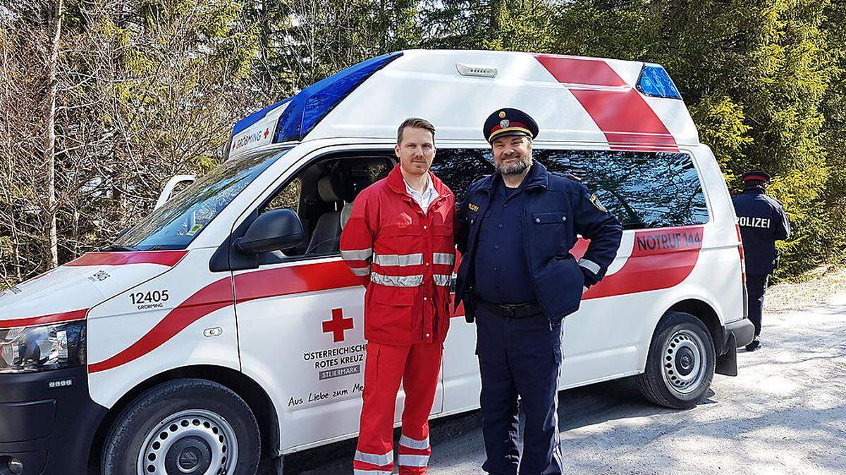 Andreas Ortner beim „Bergretter“-Dreh mit Martin Leutgeb, der aus den &quot;Cop Stories&quot; bekannt ist