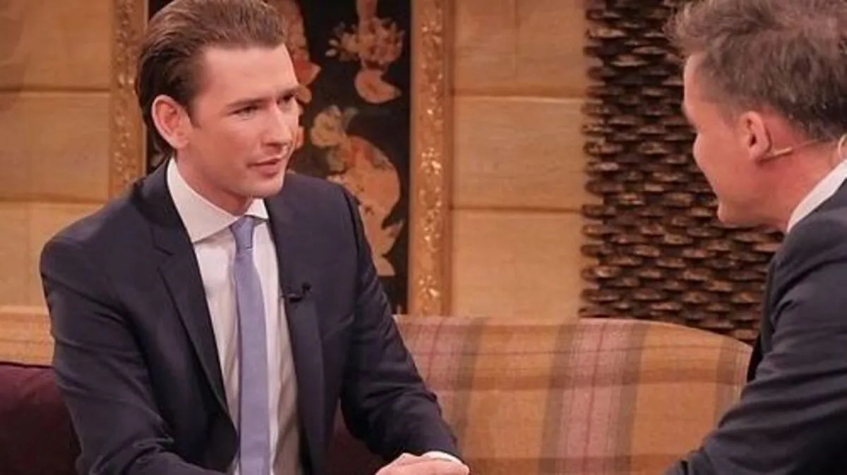 Kanzler Kurz im Gespräch mit Tarek Leitner