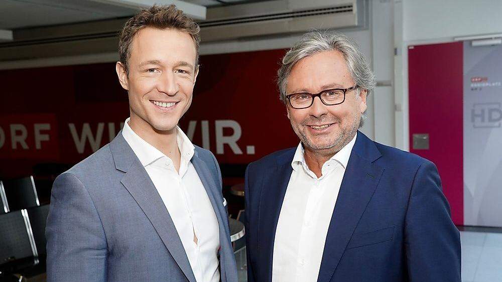 Medienminister Gernot Blümel mit ORF-General Alexander Wrabetz