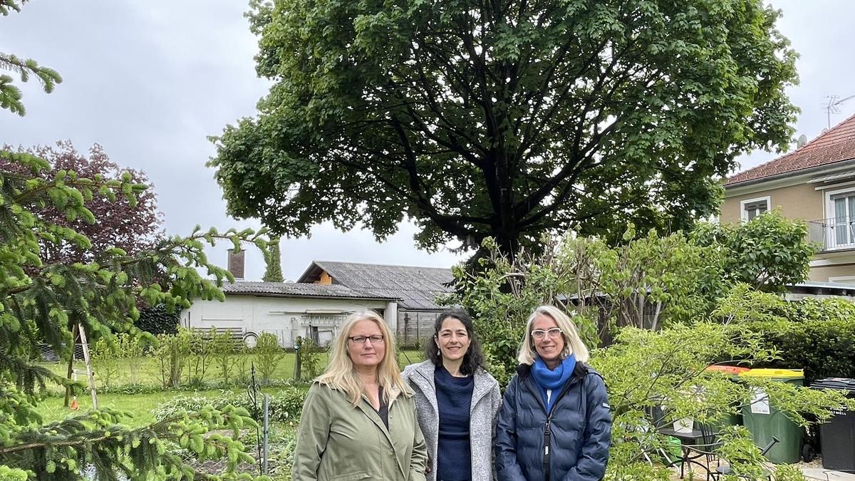 Anrainersprecherin Waltraud Lutz-Ressler, Sandra Krautwaschl und Anita Winkler (Grüne)