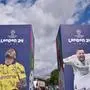 May 30, 2024, London, United Kingdom: Pictures of football players are seen during The Champions League Festival in Trafalgar Square ahead of the final match. Borussia Dortmund will face off with Real Madrid at Wembley Stadium on 1st June. London United Kingdom - ZUMAs197 20240530_aab_s197_007 Copyright: xVukxValcicx