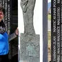 Kulturvereins-Obfrau Anica Lesjak-Ressmann vor dem neuen Mahnmal