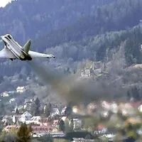 Ein Eurofighter des österreichischen Bundesheeres aufgenommen beim obersteirischen Fliegerhorst Hinterstoisser in Zeltweg.