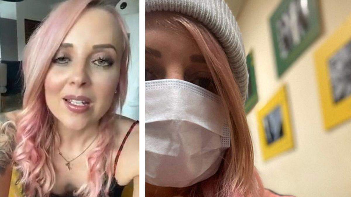 Hannah mit Mundschutz im Spital - als Influenza-Erkrankte war es kaum möglich, ärztliche Hilfe zu bekommen