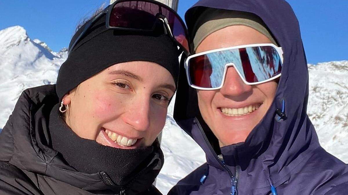 Lieben Skitouren: Daniela Ulbing und Freund Felix Oschmautz