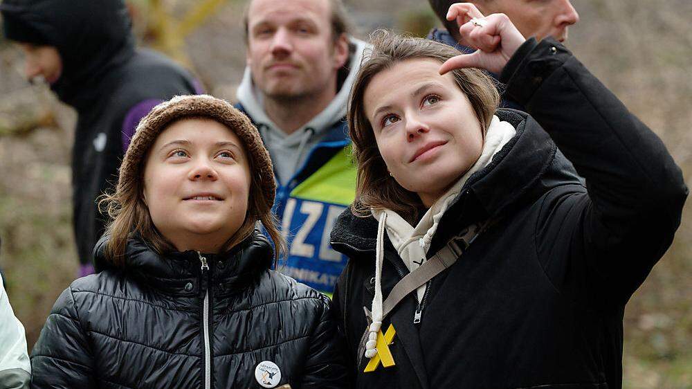 Greta Thunberg (20) mit Grünen-Politikerin Luisa Neubauer (26)
