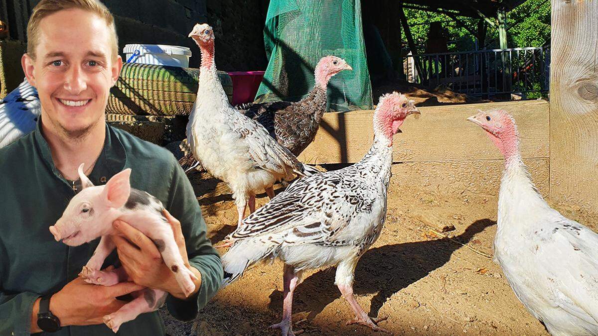 Andreas Meißl mit einigen seiner tierischen Patienten