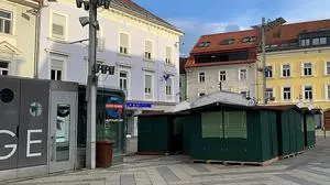 Seit etwas mehr als einer Woche sind die grünen Markthütten des Citymanagements Leoben wieder am Hauptplatz "geparkt"