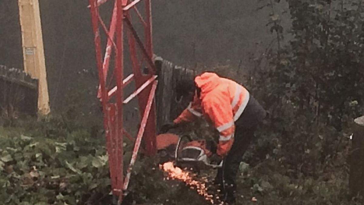 Auf der Hebalm wurden die Liftstützen abgebaut