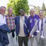 Hannes Haubitz, Walter Ludescher, Kassim Ramadhani, Helmut König und Günther Golautschnig ließen sich feiern