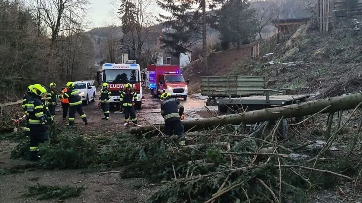 Feuerwehr Fohnsdorf im Sturmeinsatz