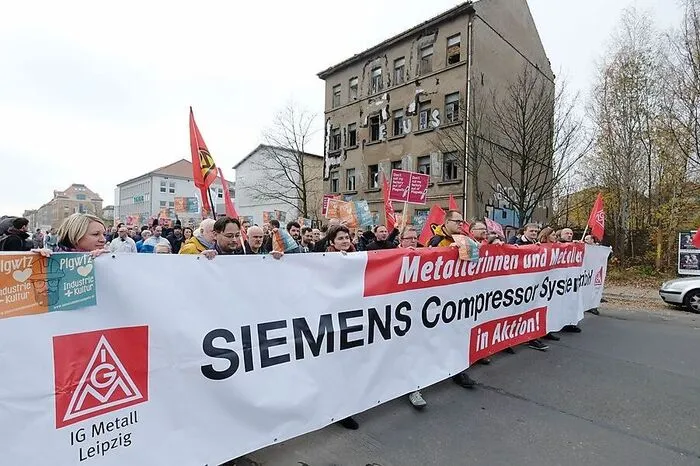 Auch in Leipzig gingen die Mitarbeiter auf die Straße.