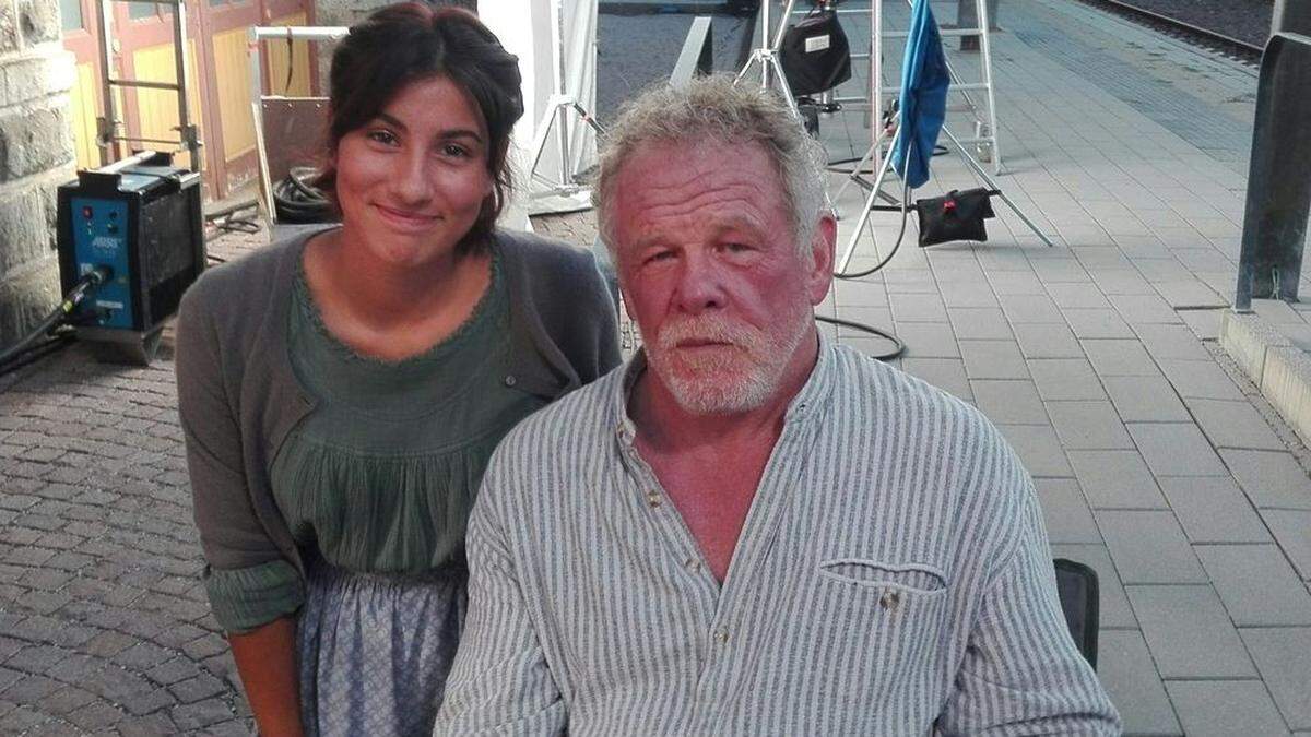 Lia Bottazzi mit dem Hollywood-Star Nick Nolte