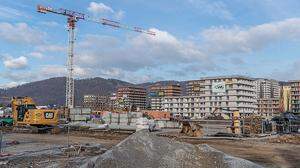 In Graz-Reininghaus wird noch fleißig gebaut, bei neuen Baubewilligungen herrscht hingegen Flaute