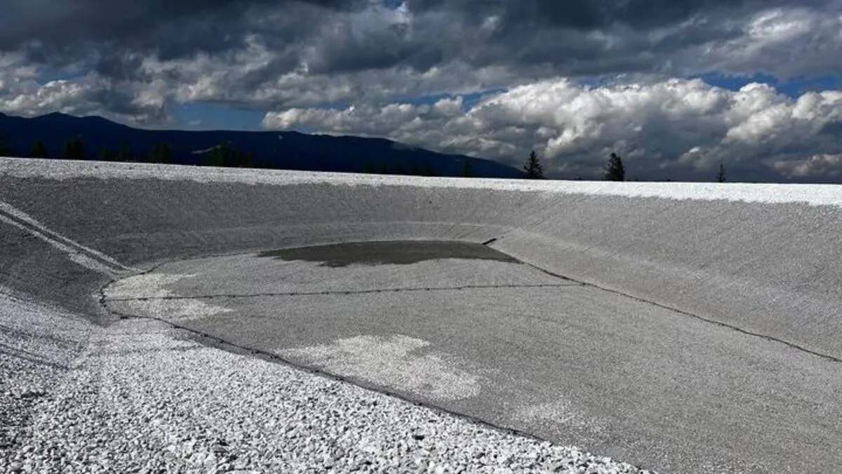Der Speicherteich auf der Hochrindl ist derzeit wasserlos